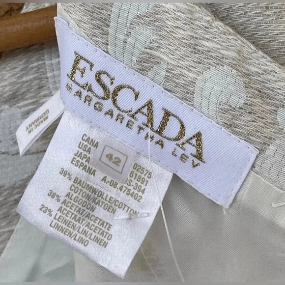 ESCADA KLEID JACQUARD SLEEVELESS SHIFT DRESS 42/14 - Picture 6 of 11